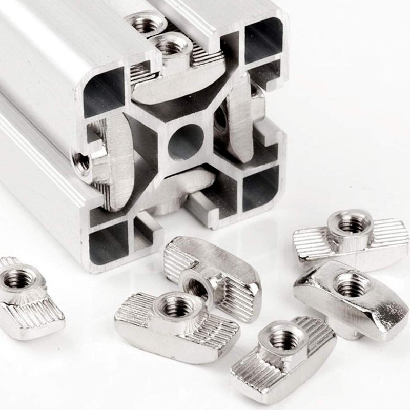 SDY Still Awake 50pcs 3030 Series M3 T-Nuts, Nickel Plated Carbon Steel, Hammer Head Fastener Nut for 30 Series Aluminum Extrusion Profile T Slot 8mm - Image 3